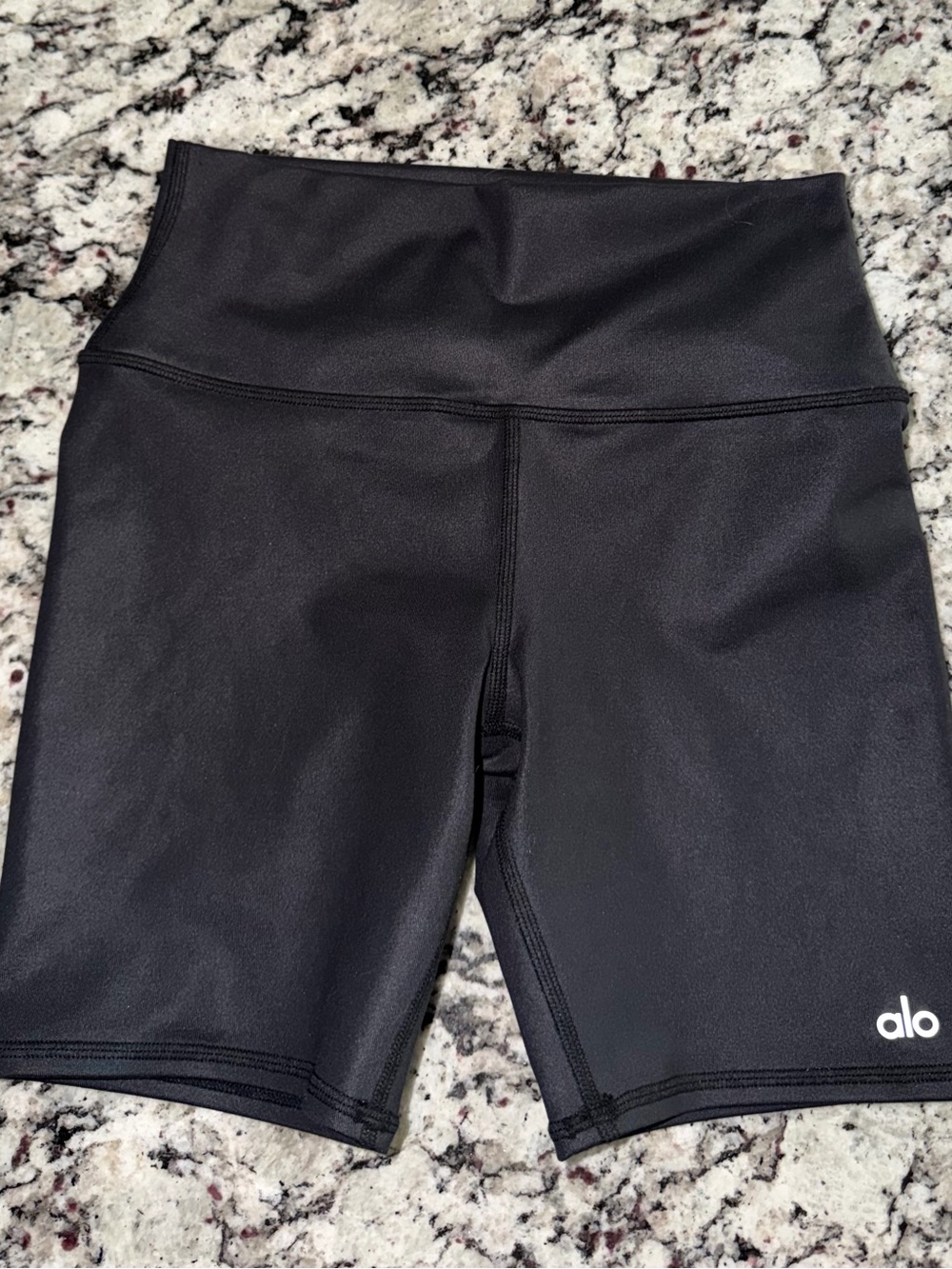 ALO Yoga Black High-Rise Bike Shorts